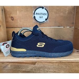 Women’s Skechers Work Bulkin Composite Toe Atheltic Sneakers Shoes Sz 9.5 Blue